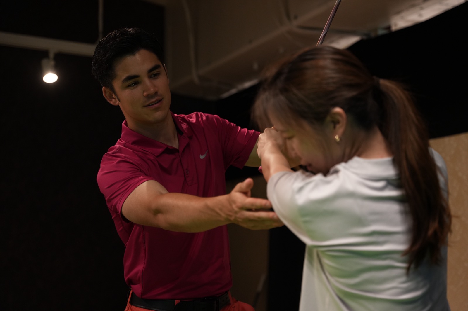 Coach Louis during a lesson