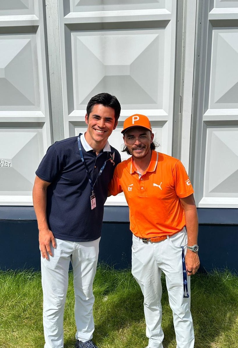 With Rickie Fowler