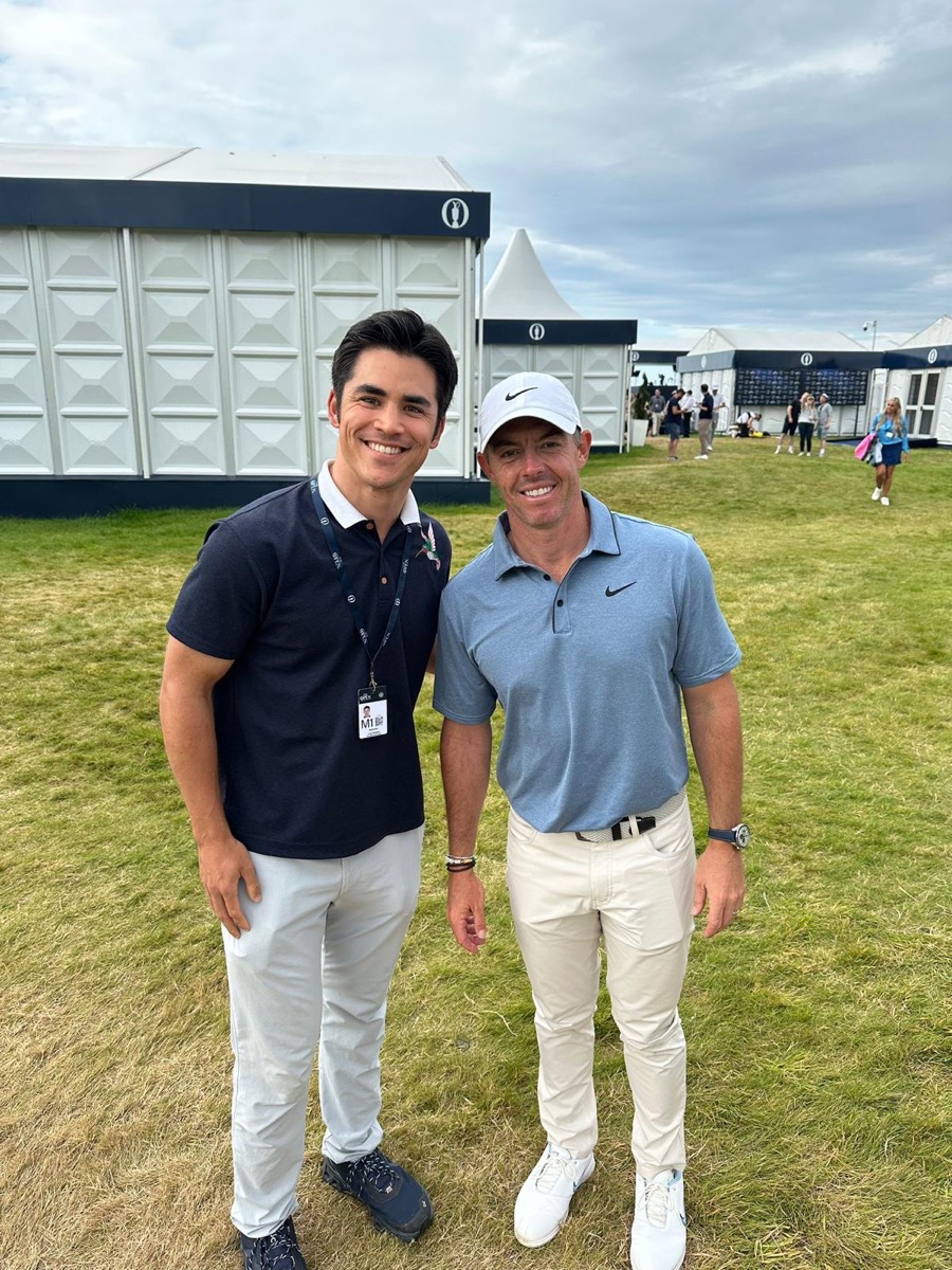 With Rory McIlroy at The Open Championship